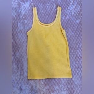Aerie Sunny Yellow Ribbed Tank Top